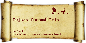 Mojsza Annamária névjegykártya